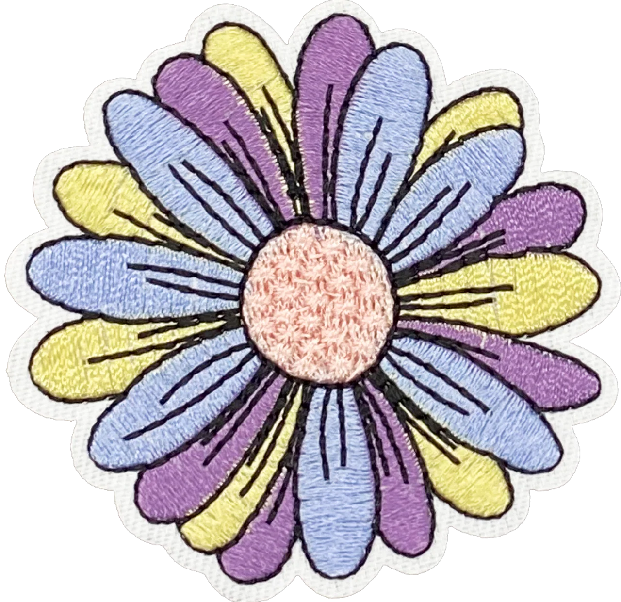 Purple, Blue & Yellow Daisy - Patch