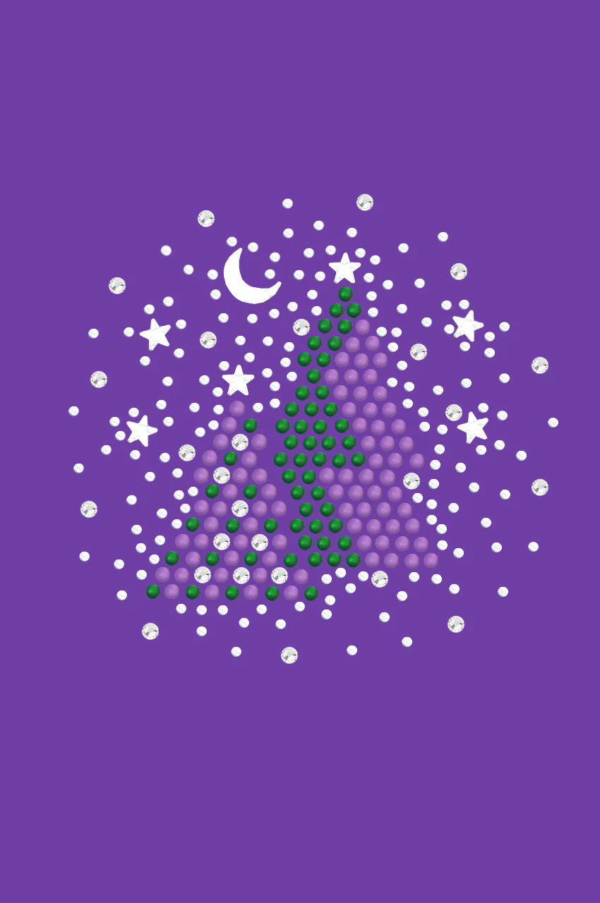 Purple & Green Christmas Trees with Austrian crystal Snowflakes - Bandana - Image 10