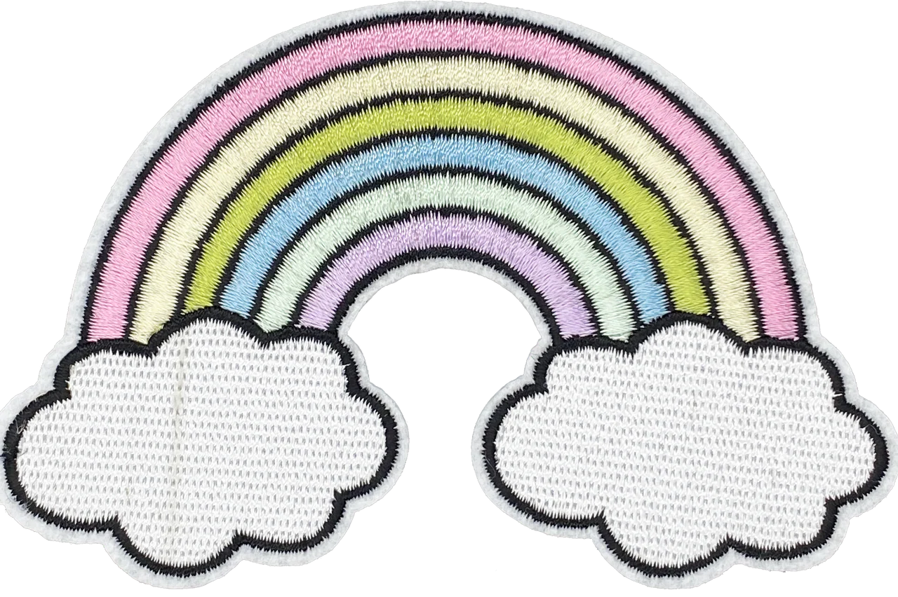 Rainbow with Clouds Large - Patch