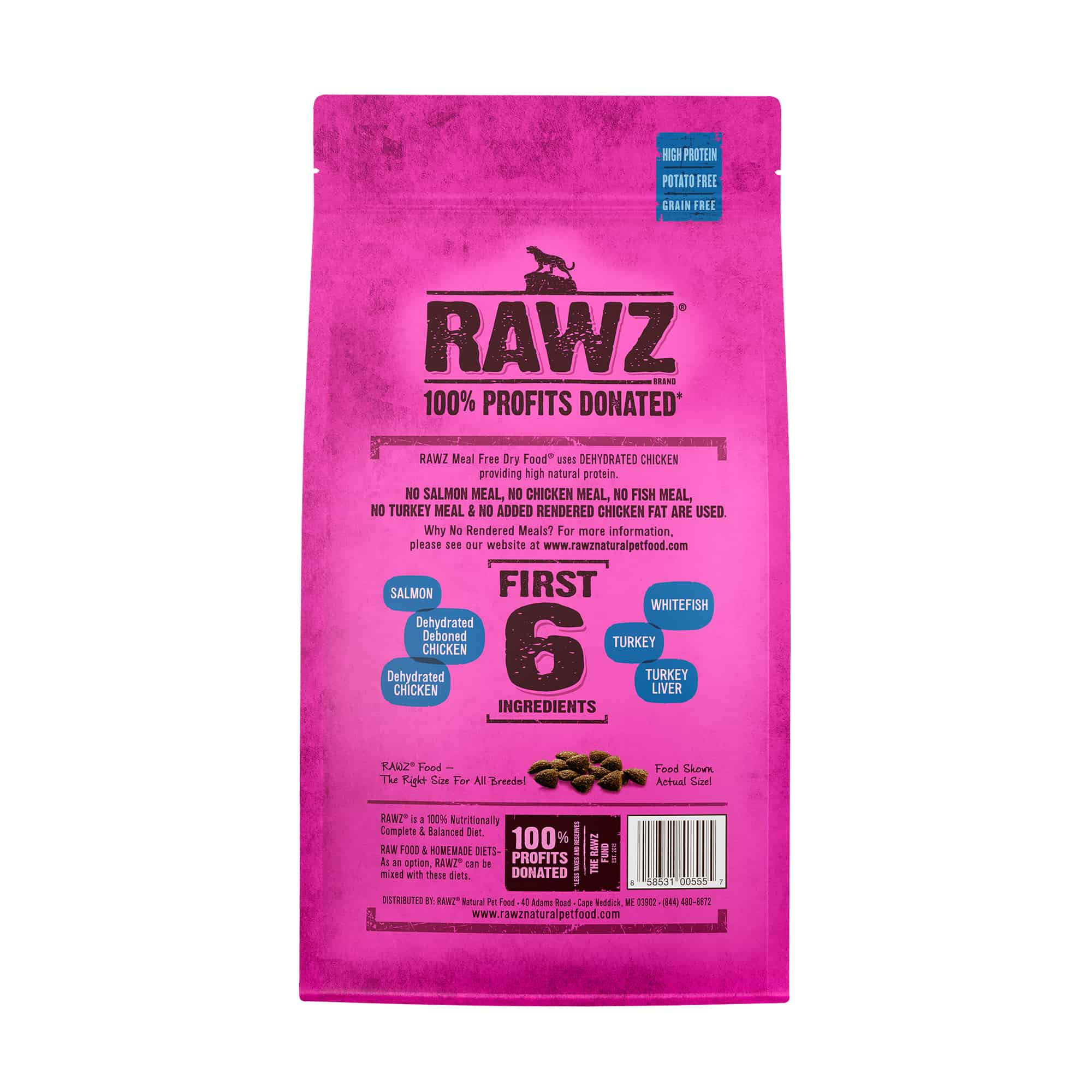 Rawz Salmon, Dehydrated Chicken & Whitefish Cat Food Recipe Dry Cat Food - Image 2