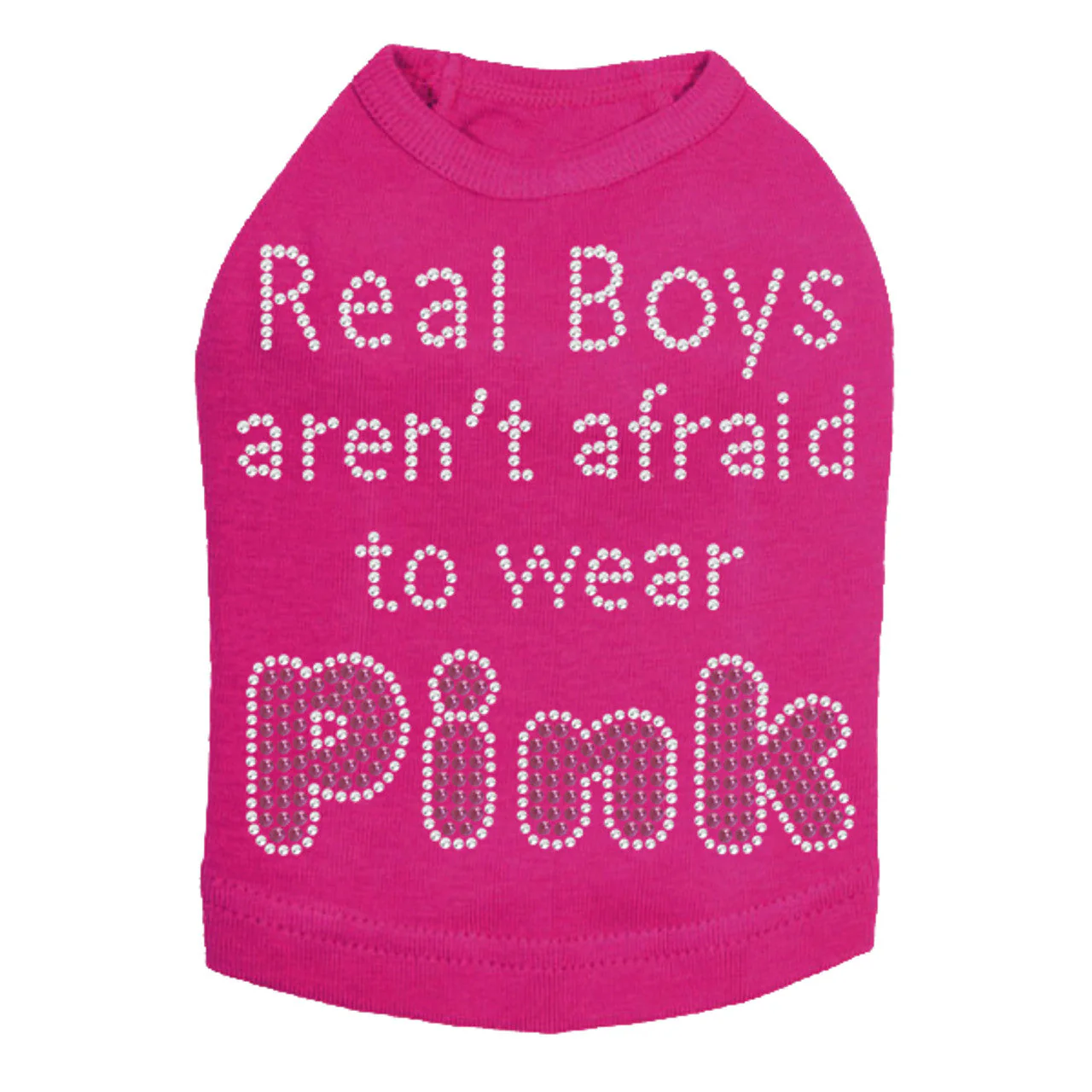 Real Boys Aren't Afraid to Wear Pink - Dog Tank - Image 14