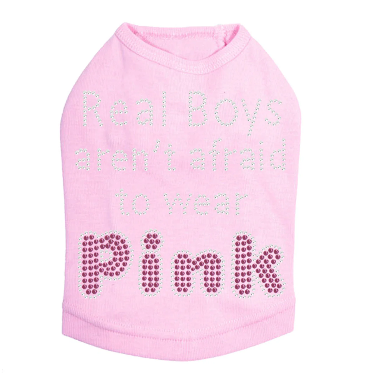 Real Boys Aren't Afraid to Wear Pink - Dog Tank - Image 3