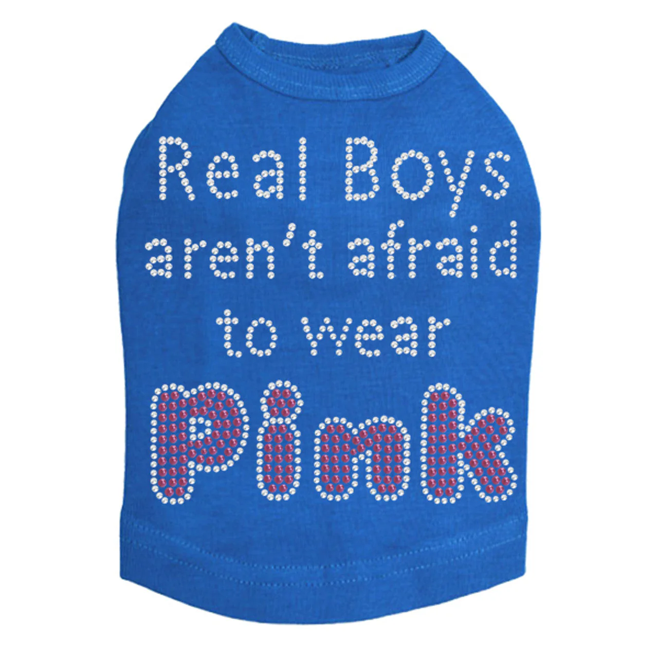 Real Boys Aren't Afraid to Wear Pink - Dog Tank - Image 4