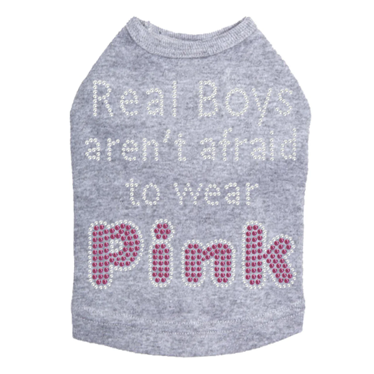 Real Boys Aren't Afraid to Wear Pink - Dog Tank - Image 5