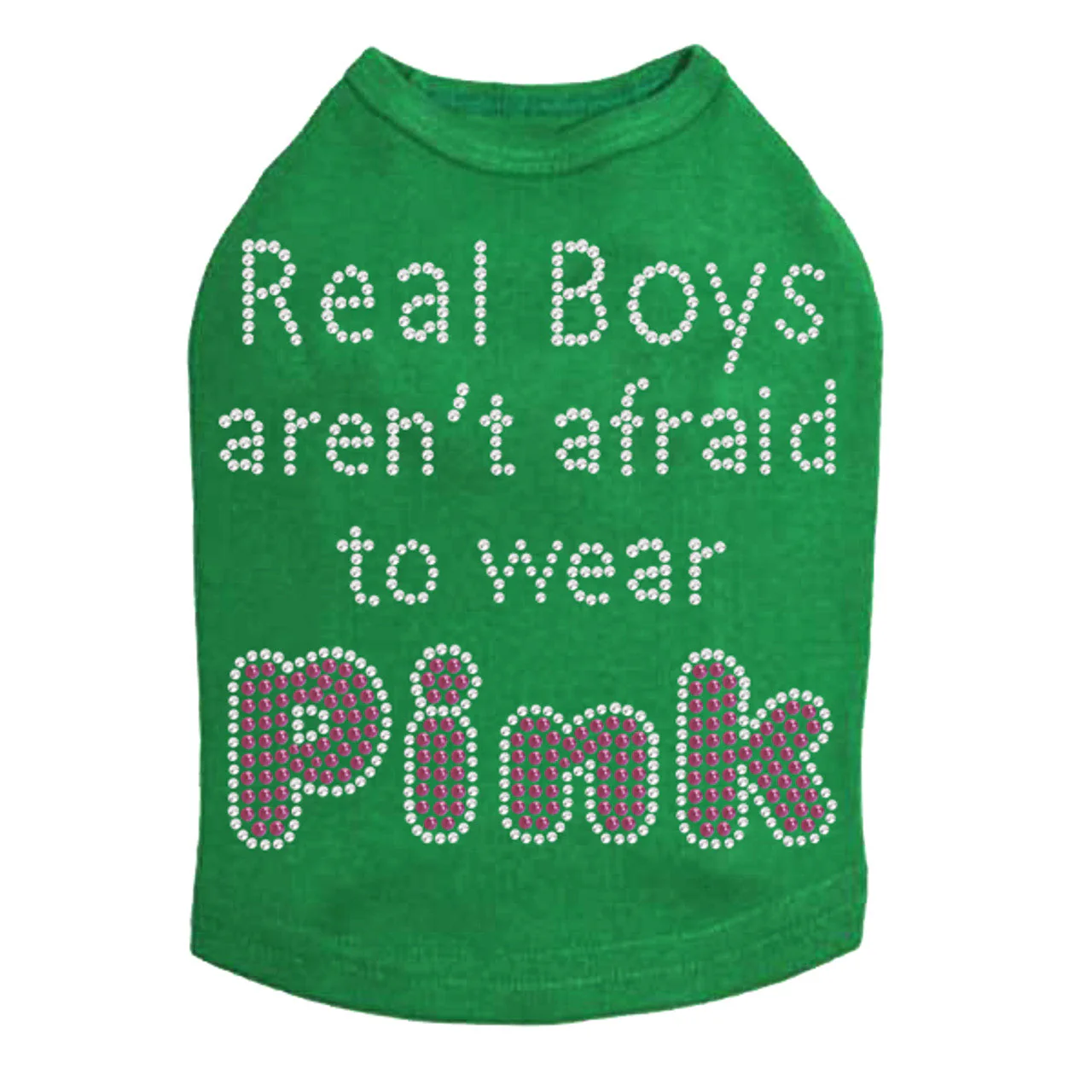 Real Boys Aren't Afraid to Wear Pink - Dog Tank - Image 6