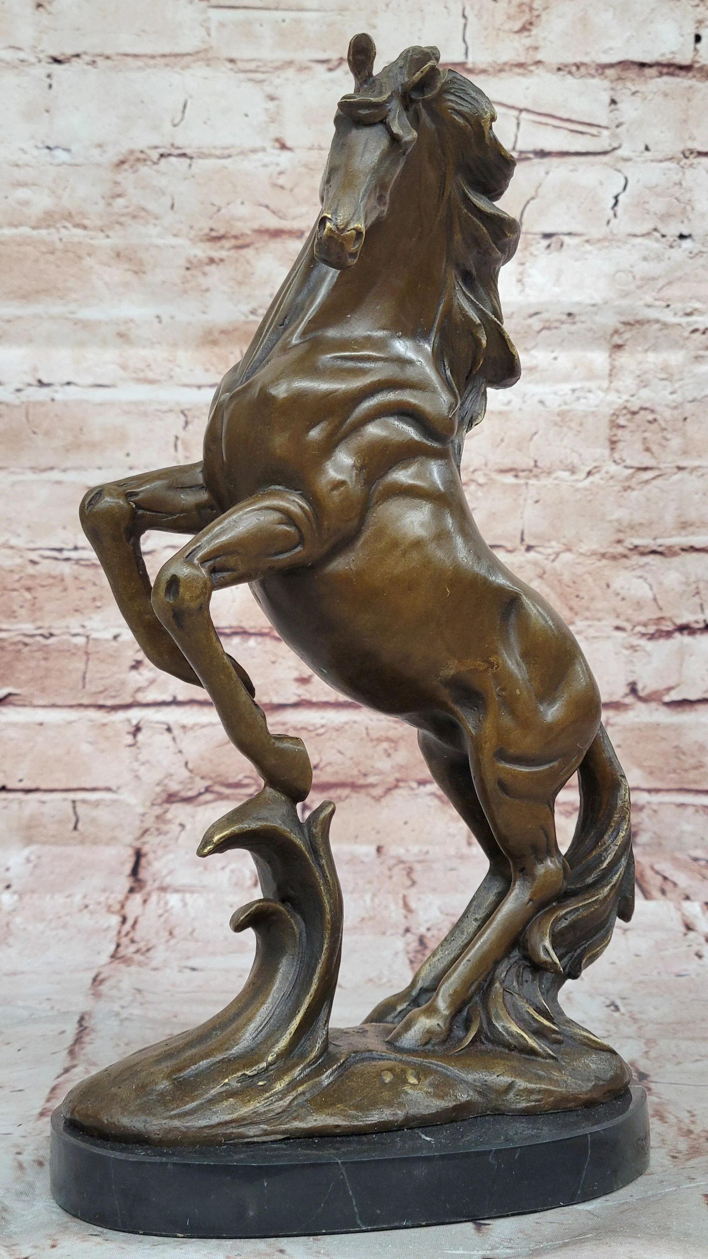 Rearing Horse Bronze Sculpture Statue Equestrian Stables Country Western Decor - Image 3