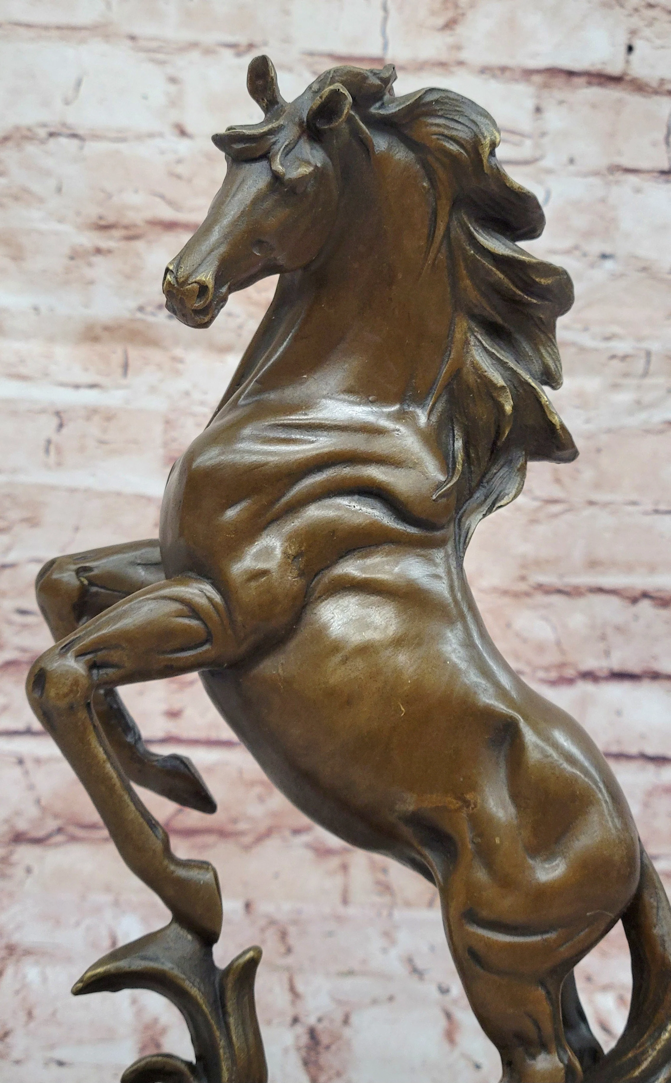 Rearing Horse Bronze Sculpture Statue Equestrian Stables Country Western Decor - Image 7
