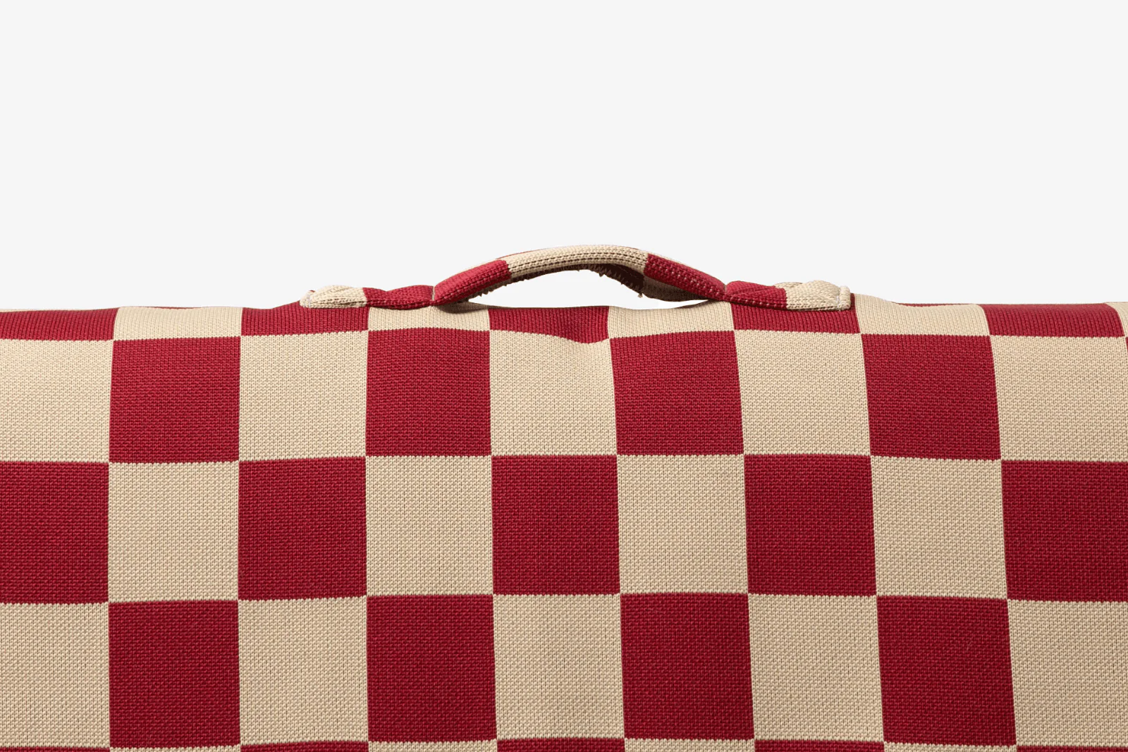 Red Checker | Dog Bed with Cover | Red Checkered Bedding - Image 7