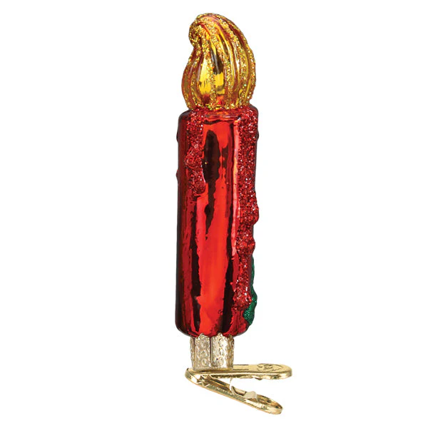 Red Clip-on Candle Ornament - Image 4