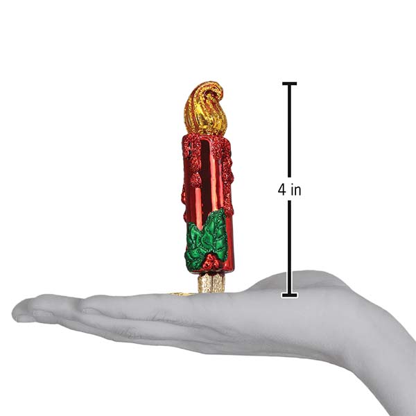 Red Clip-on Candle Ornament - Image 6