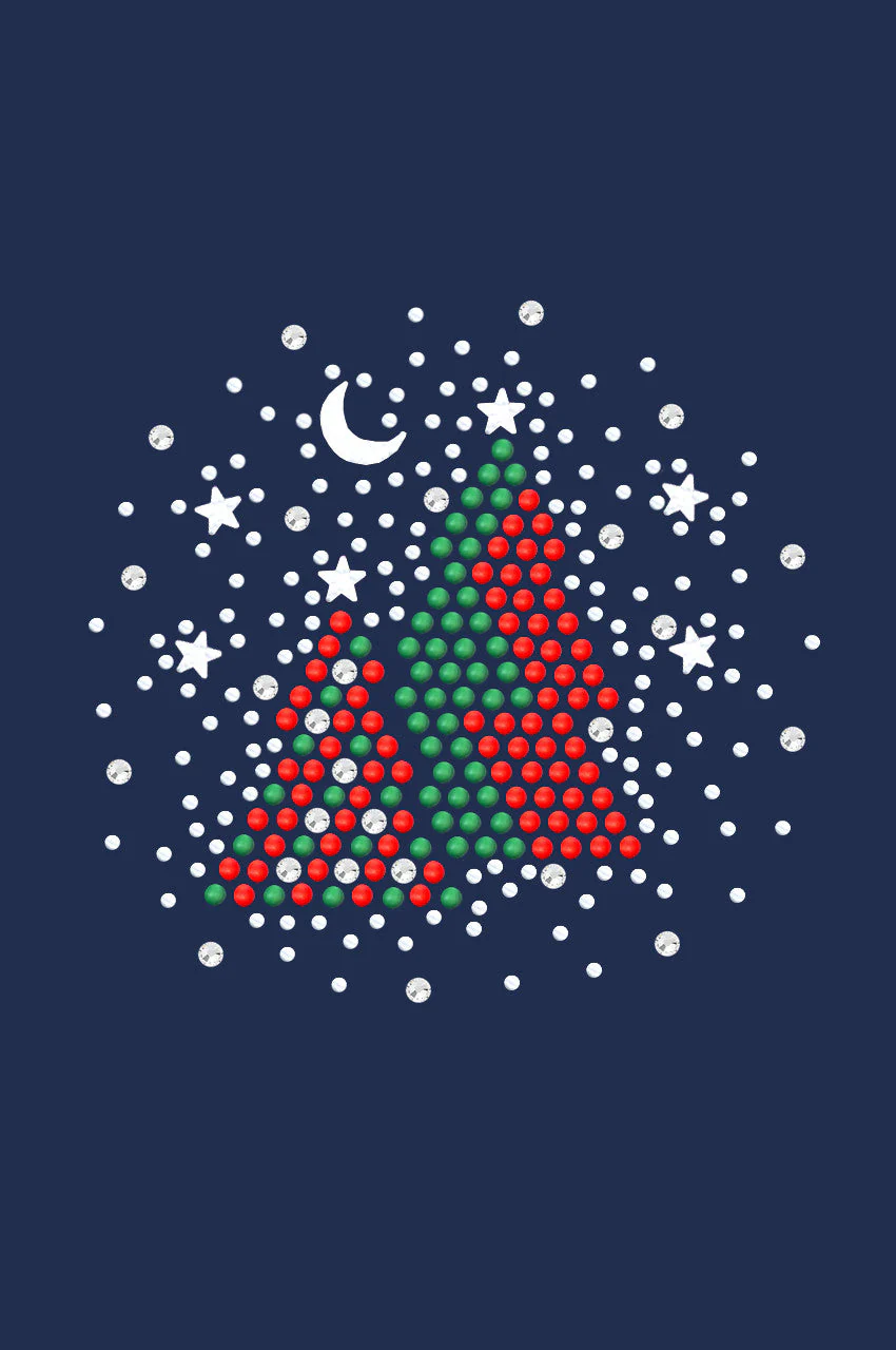 Red & Green Christmas Trees with Austrian crystal Snowflakes - Bandana - Image 3