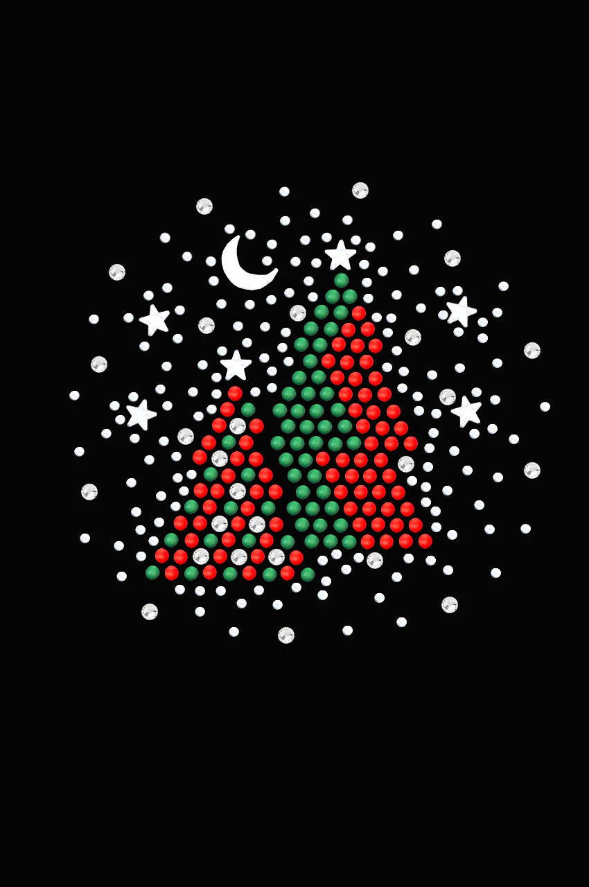 Red & Green Christmas Trees with Austrian crystal Snowflakes - Bandana - Image 9