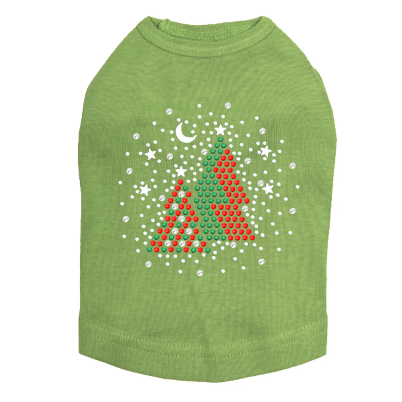 Red & Green Christmas Trees with Snowflakes - Dog Tank - Image 2