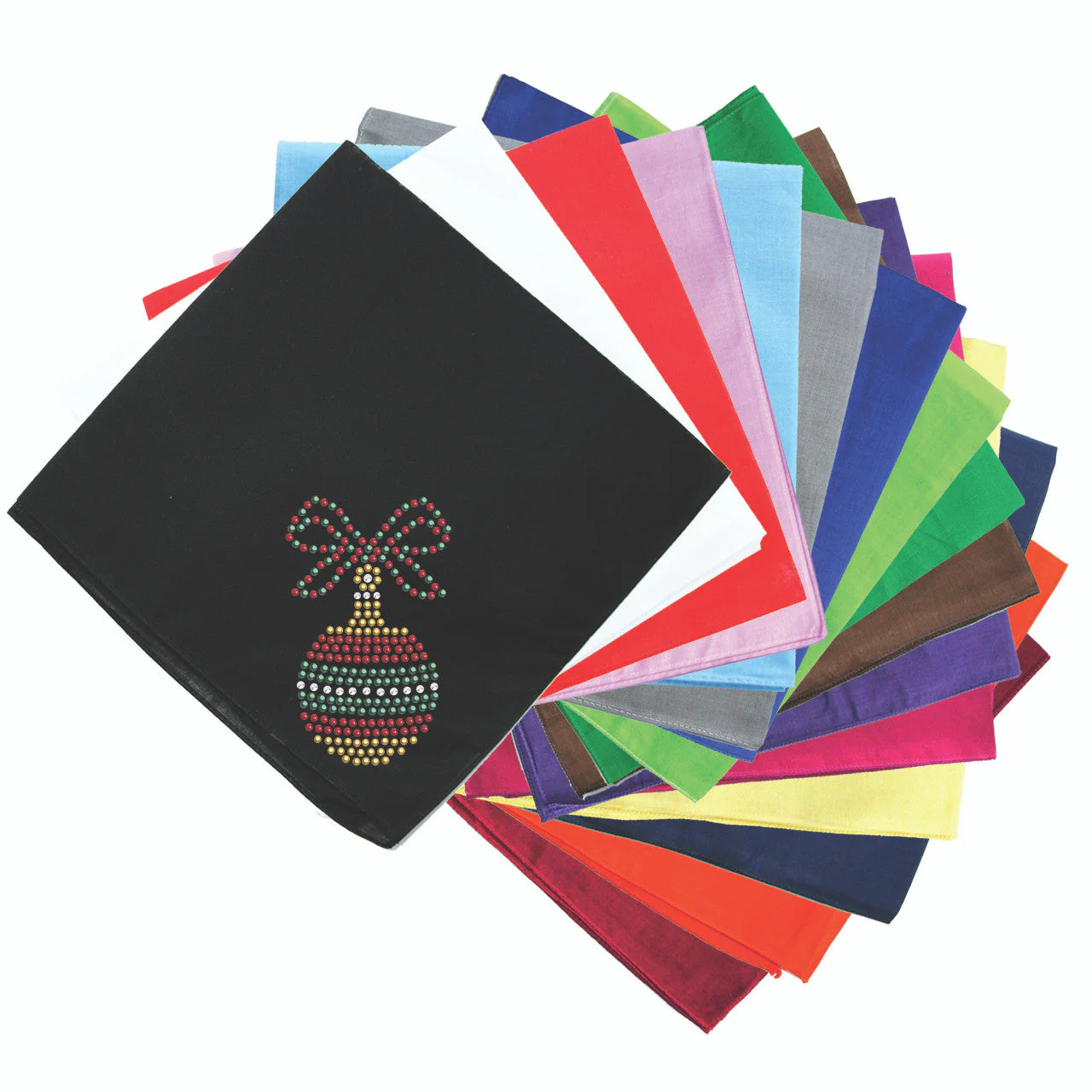 Red, Green, & Gold Christmas Ornament - Bandana