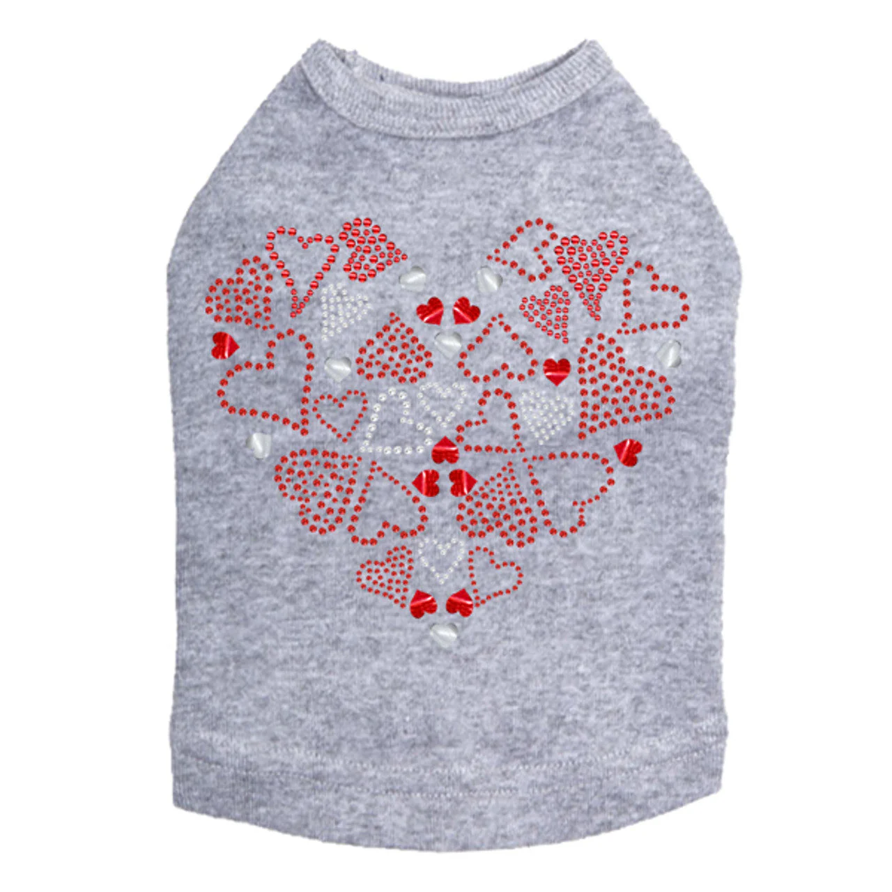 Red Heart with Hearts - Dog Tank - Image 12