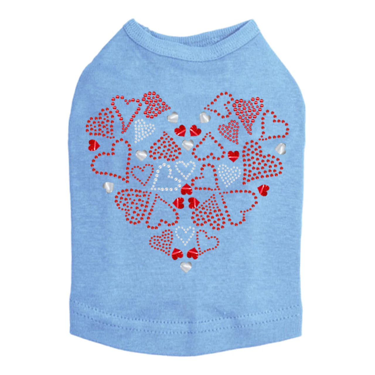 Red Heart with Hearts - Dog Tank - Image 9