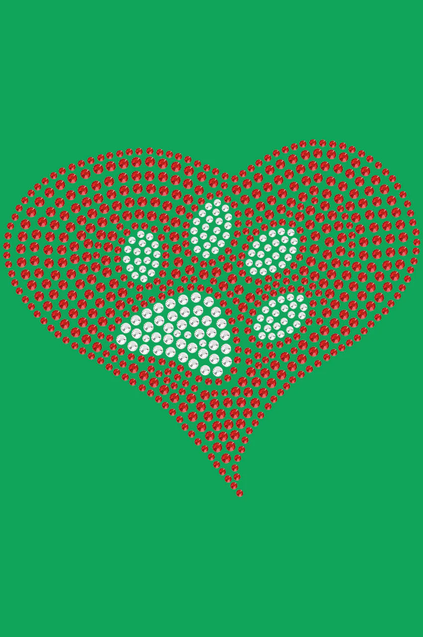 Red Heart with Paw 2 Bandanna - Image 2