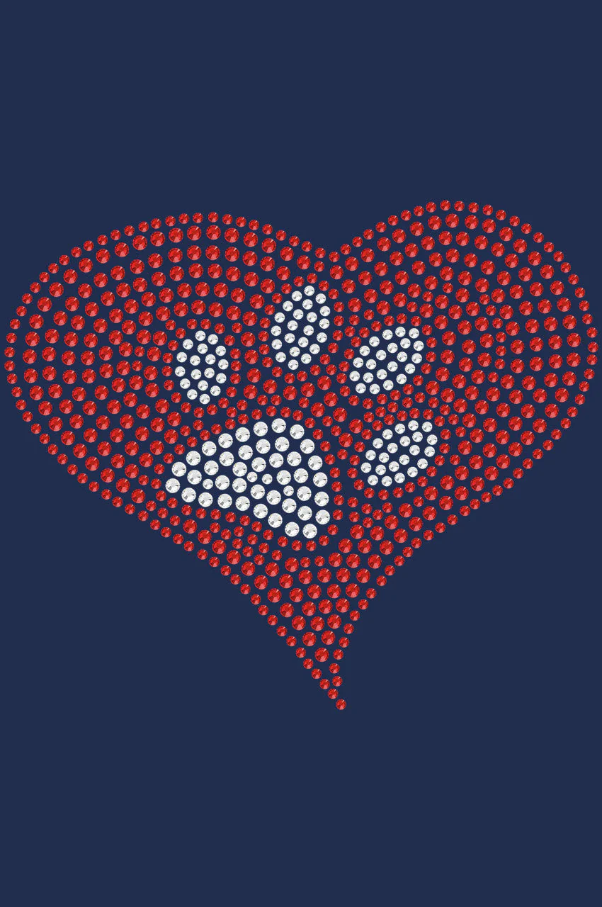 Red Heart with Paw 2 Bandanna - Image 6