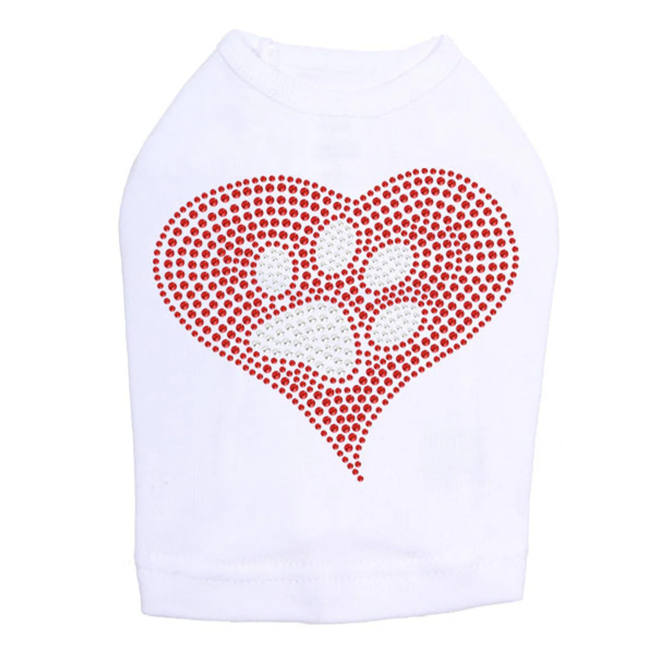 Red Heart with Paw 2 - Dog Tank - Image 10