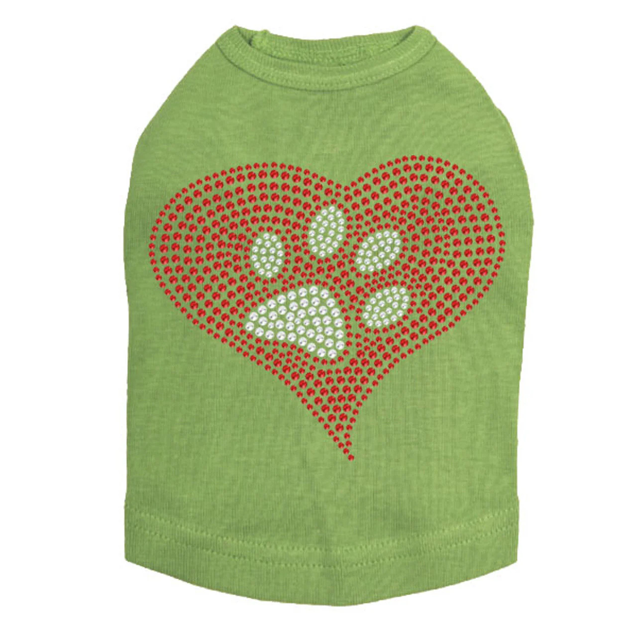 Red Heart with Paw 2 - Dog Tank - Image 14