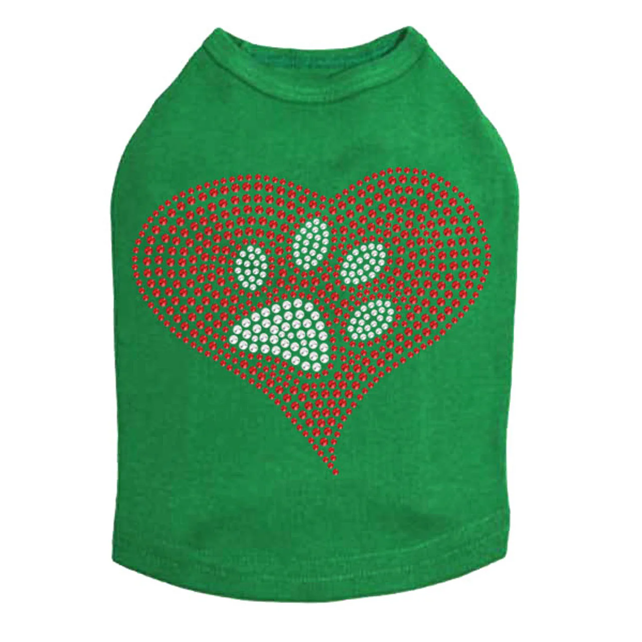 Red Heart with Paw 2 - Dog Tank - Image 2