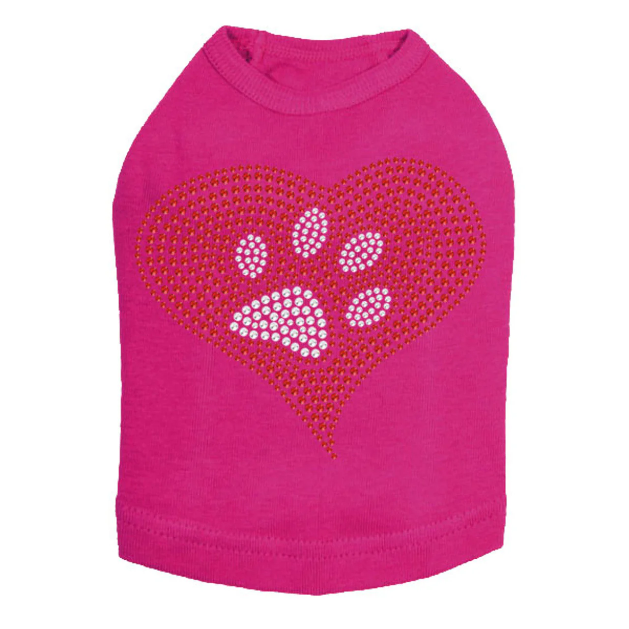 Red Heart with Paw 2 - Dog Tank - Image 3