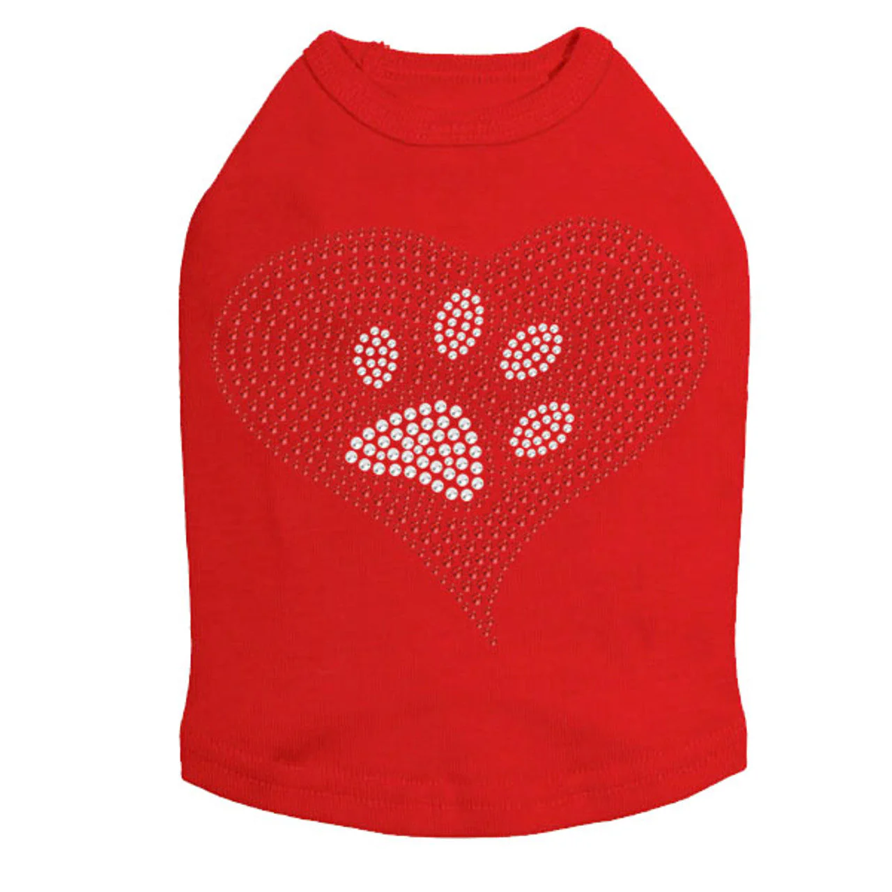 Red Heart with Paw 2 - Dog Tank - Image 7
