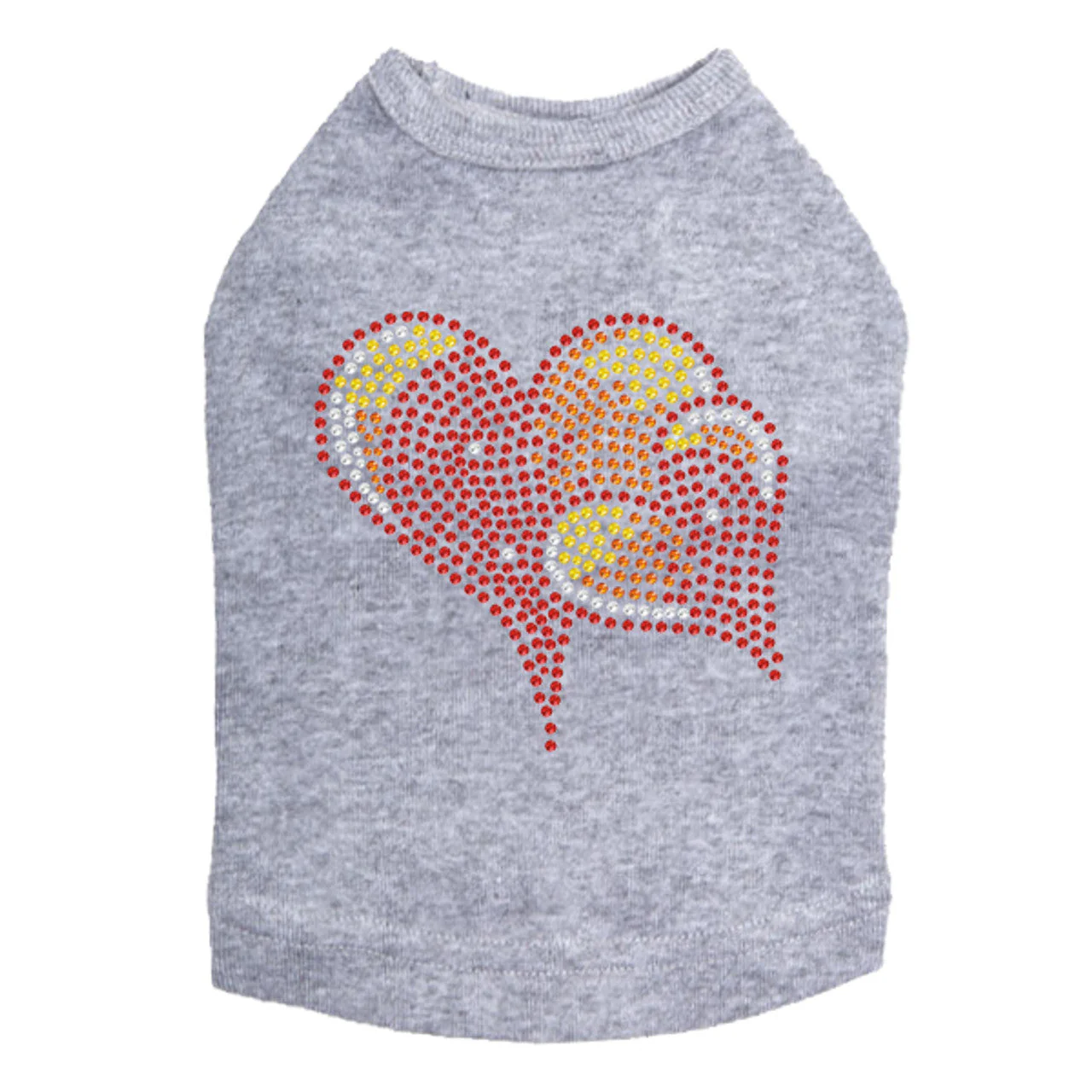 Red, Orange & Yellow Hearts - Dog Tank - Image 4