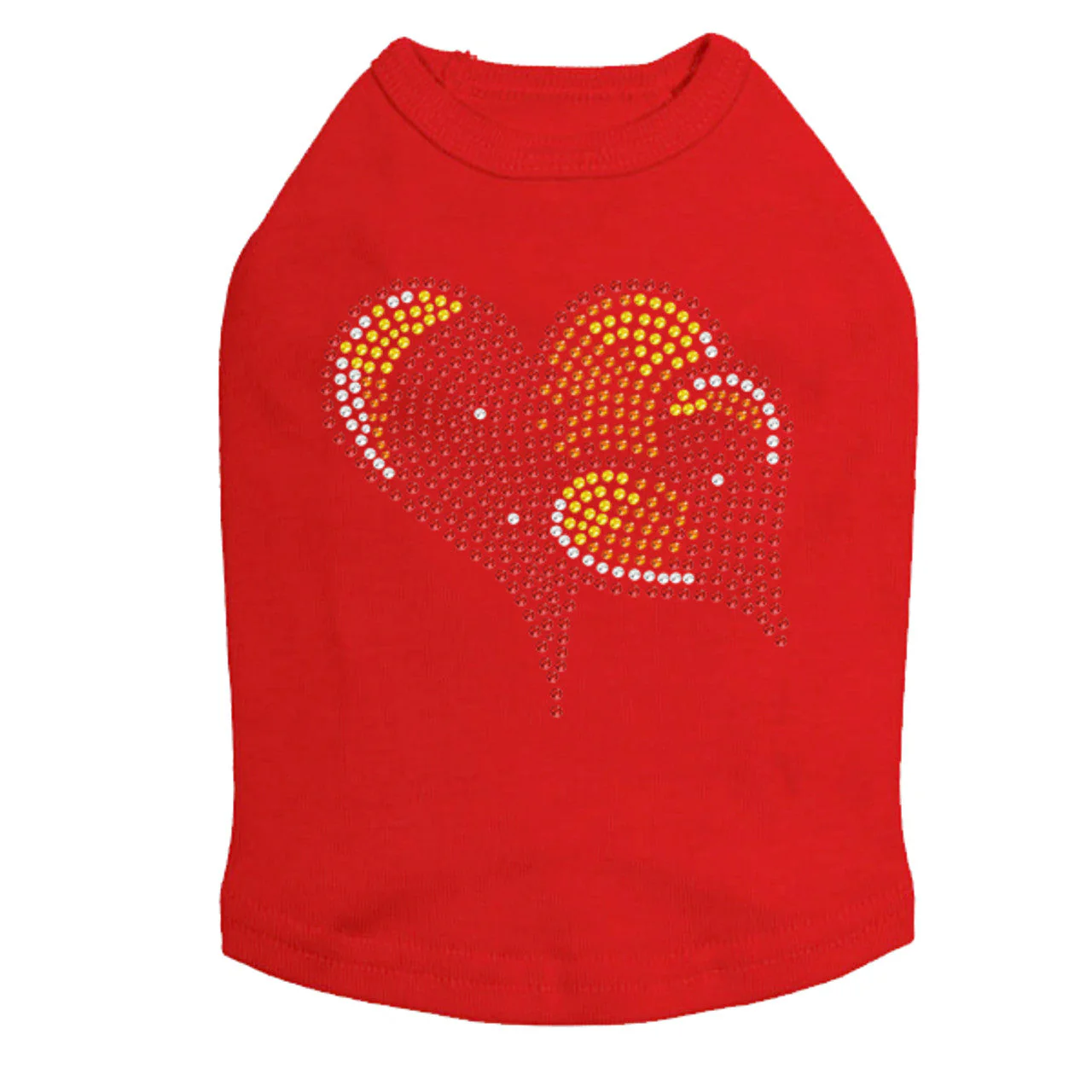 Red, Orange & Yellow Hearts - Dog Tank - Image 6