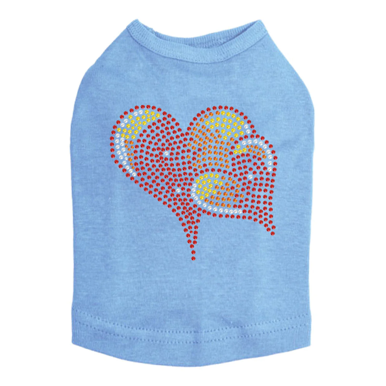 Red, Orange & Yellow Hearts - Dog Tank - Image 7