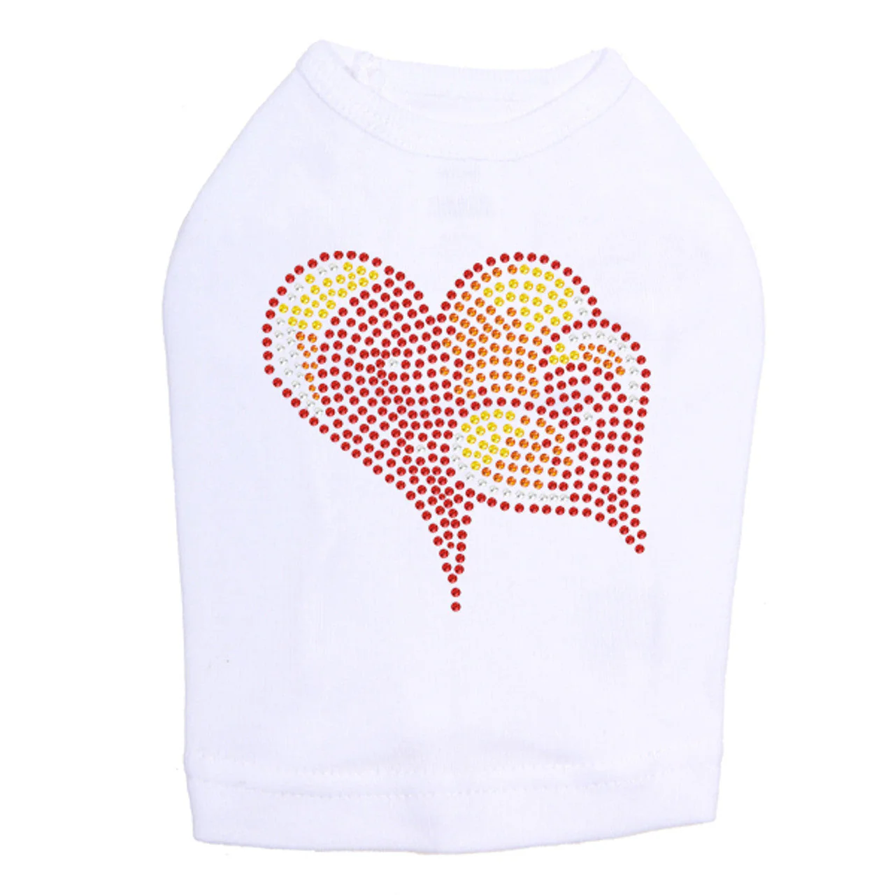 Red, Orange & Yellow Hearts - Dog Tank - Image 9