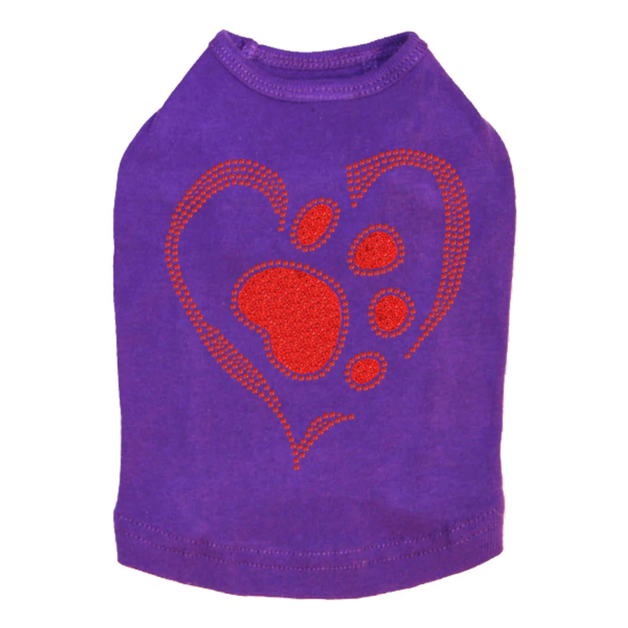 Red Paw Heart - Dog Tank - Image 10
