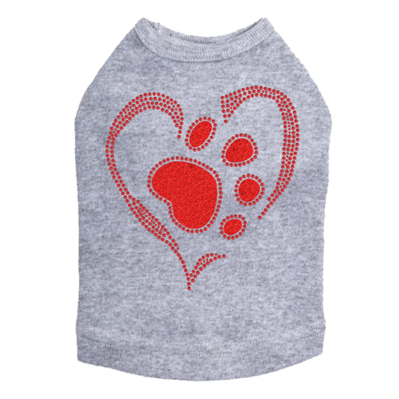 Red Paw Heart - Dog Tank - Image 12