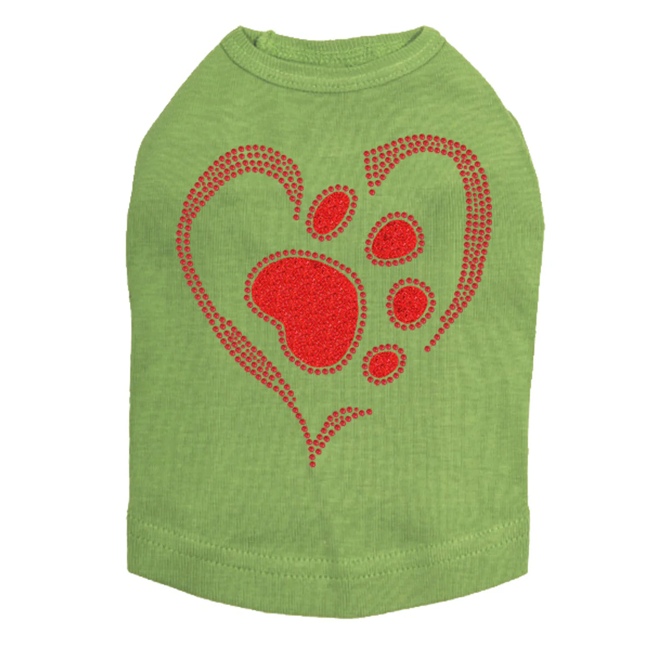 Red Paw Heart - Dog Tank - Image 14