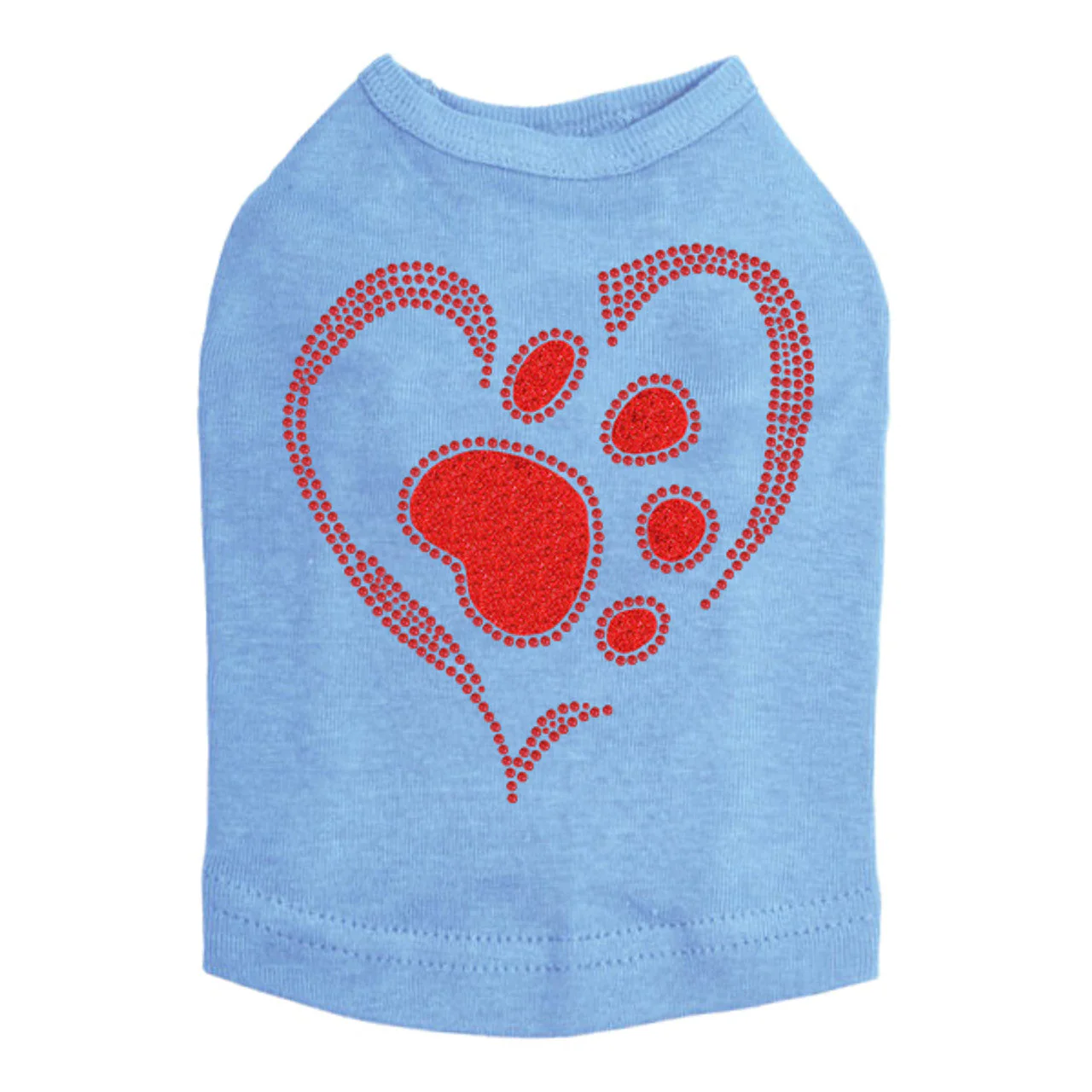 Red Paw Heart - Dog Tank - Image 8