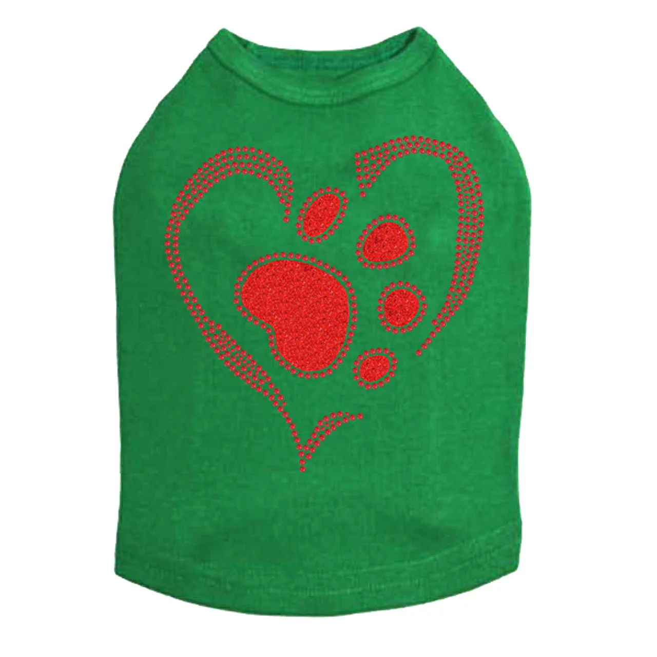 Red Paw Heart - Dog Tank - Image 9