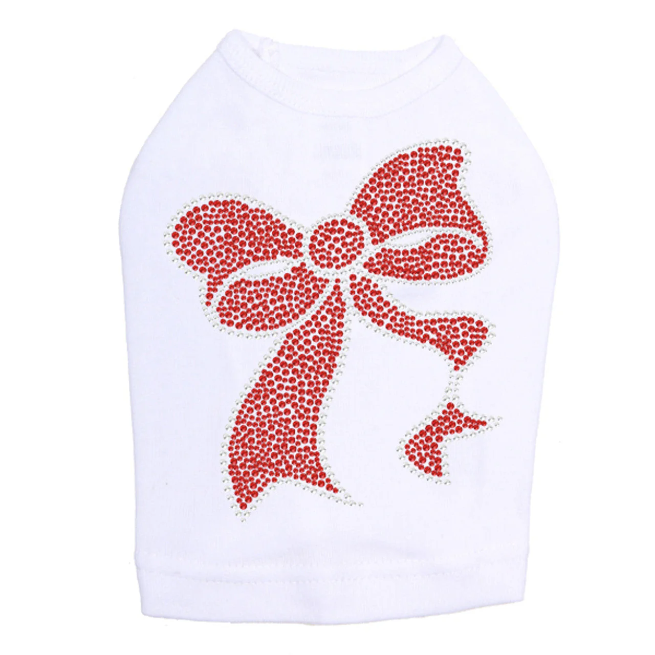 Red Rhinestone Bow - Dog Tank - Image 6