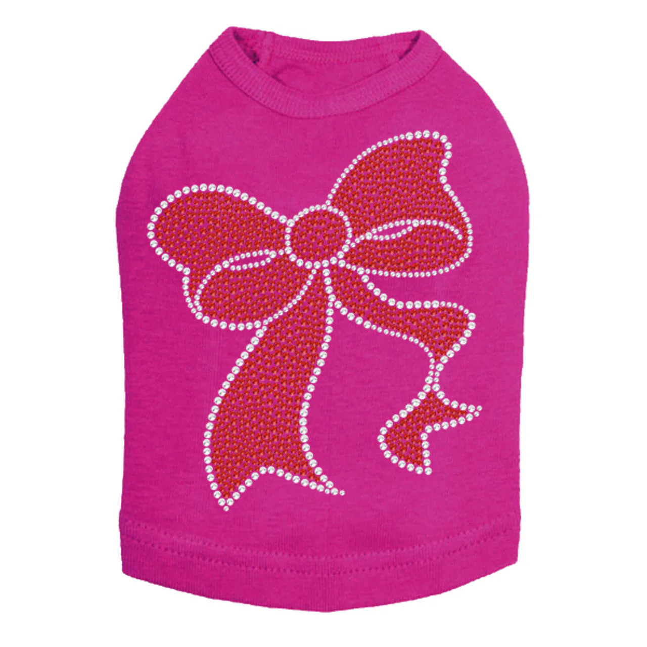 Red Rhinestone Bow - Dog Tank - Image 9