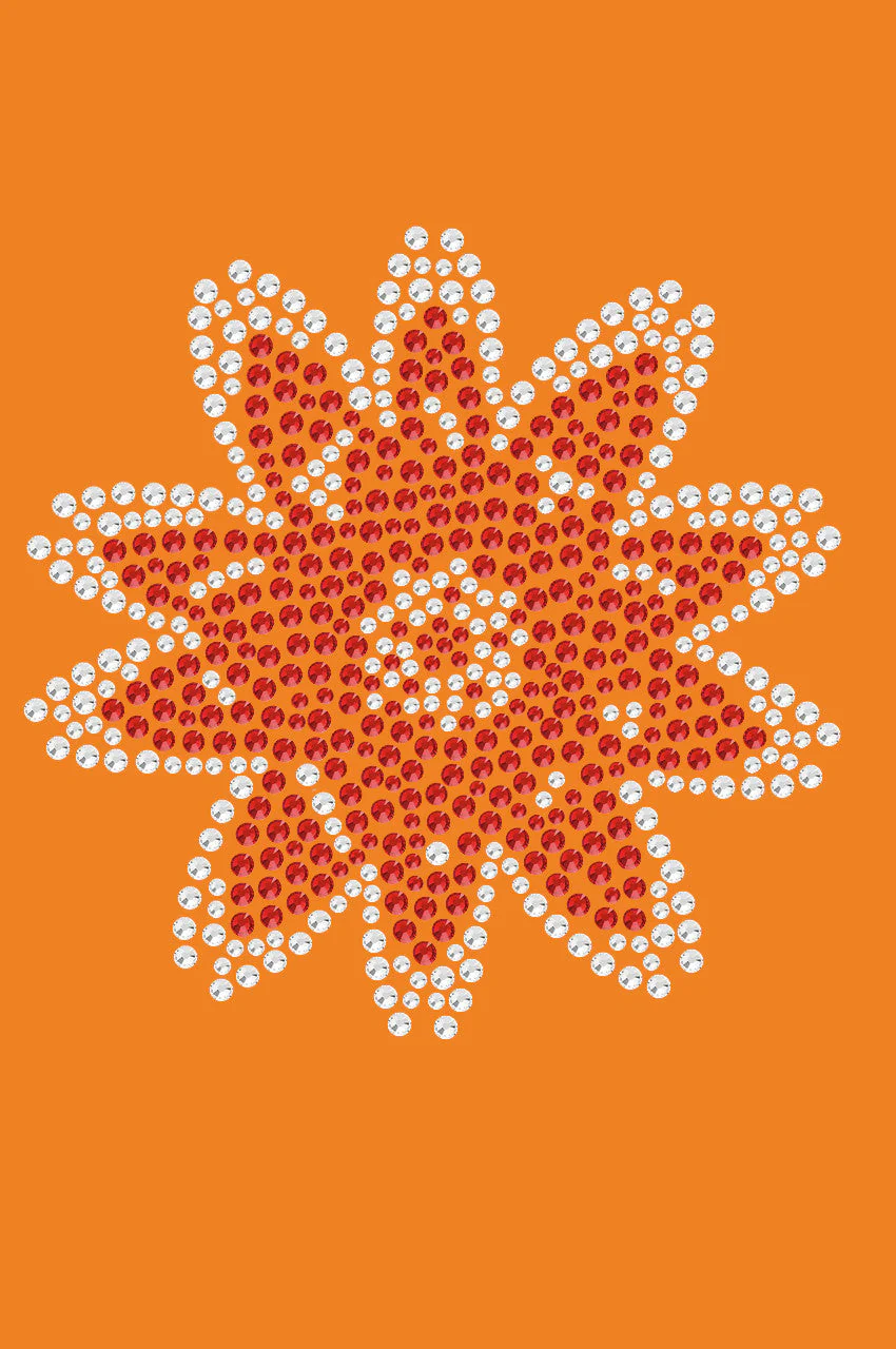 Red Rhinestone Flower - Bandanna - Image 4