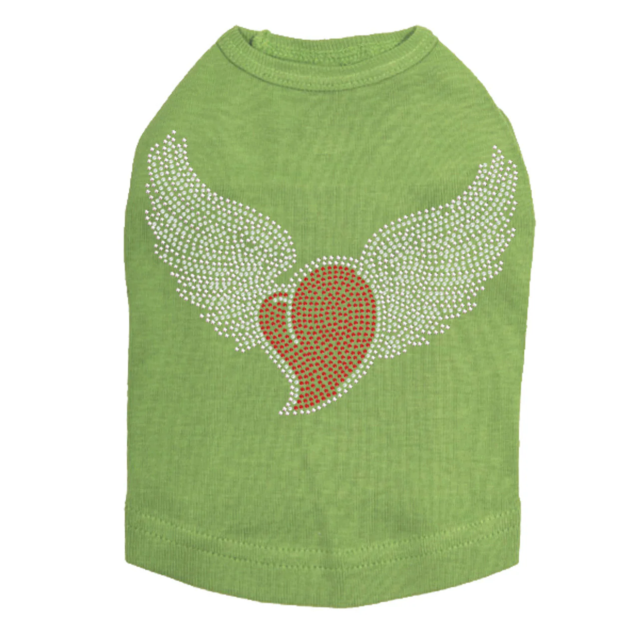 Red Rhinestone Heart - Dog Tank - Image 14