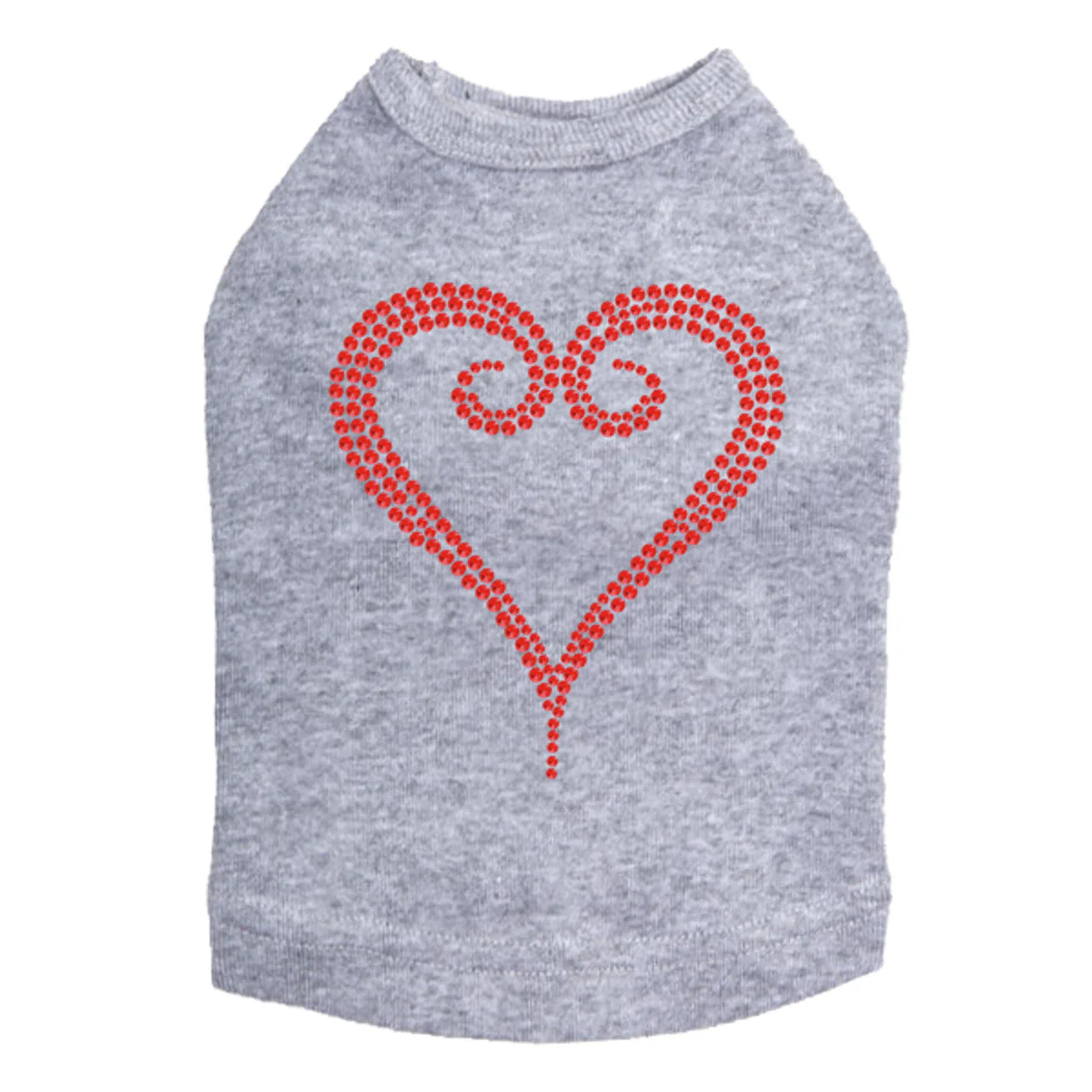 Red Rhinestone Heart - Dog Tank - Image 9
