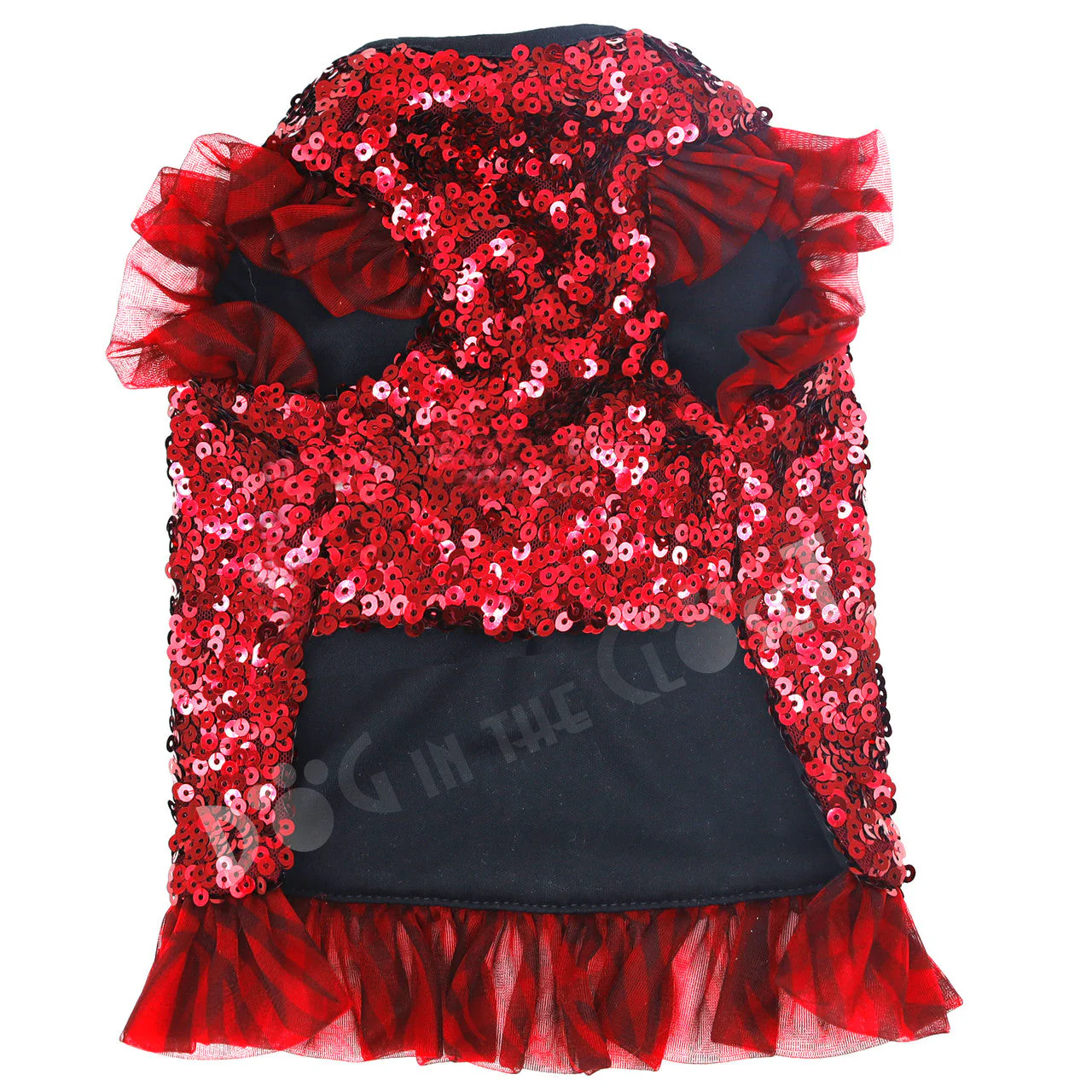 Red Sparkle Sequin Dress - Image 2