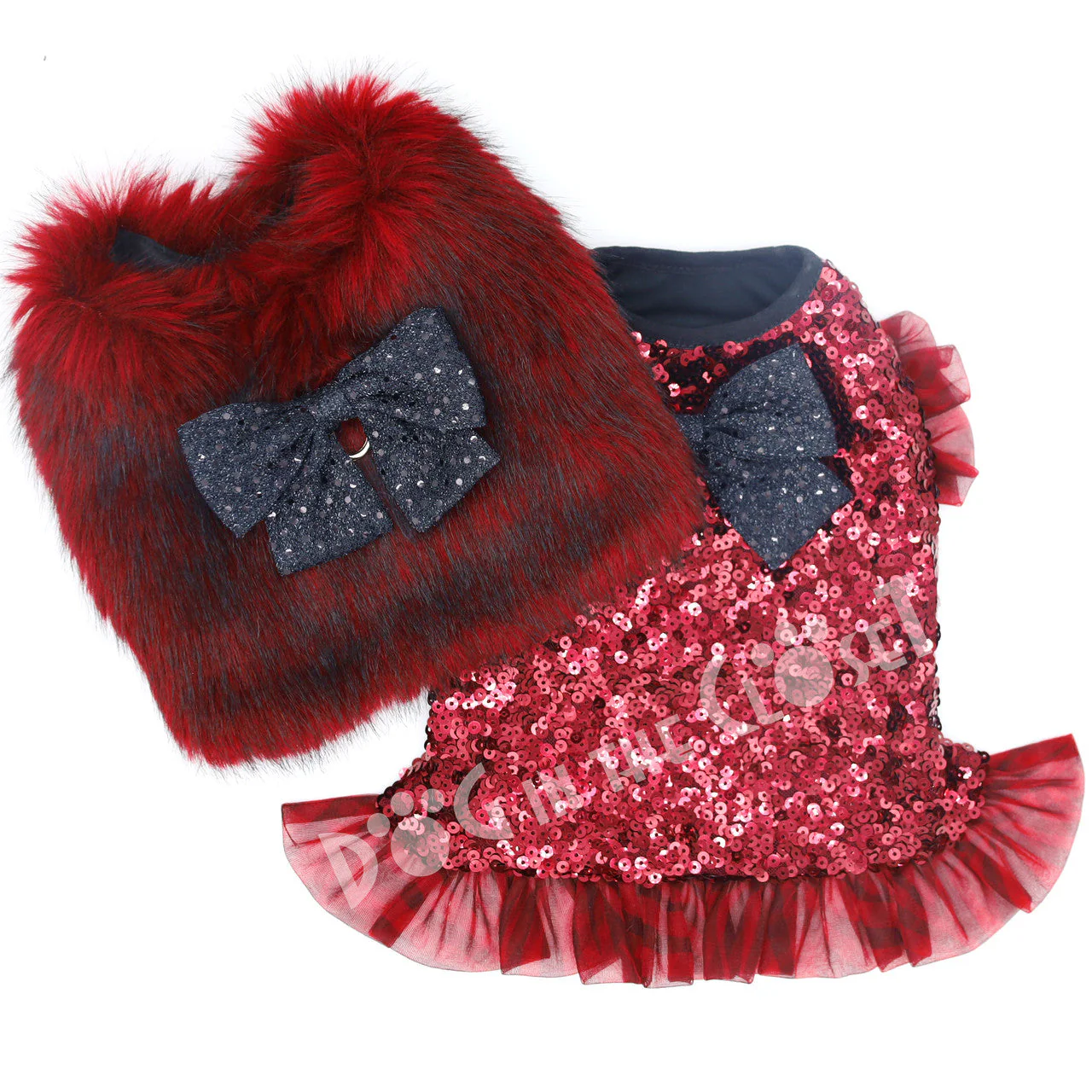 Red Sparkle Sequin Dress - Image 3