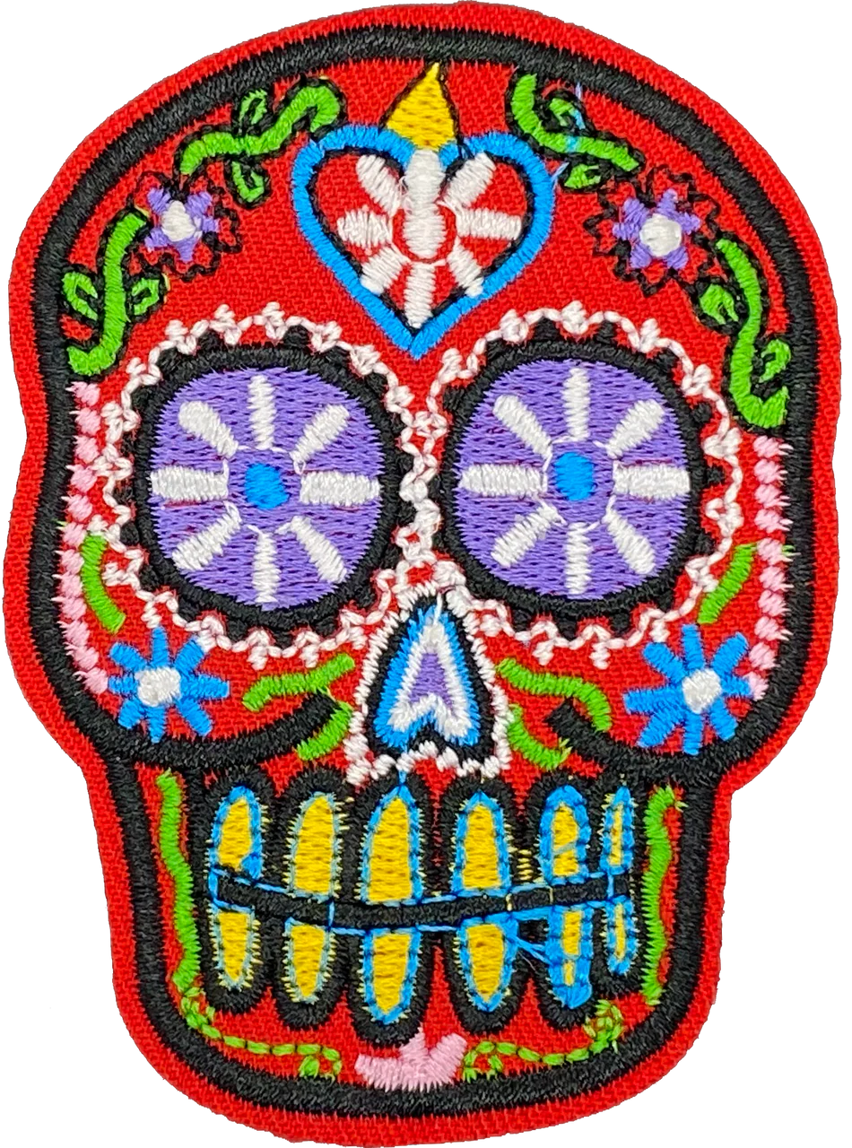 Red Sugar Skull (L) - Patch