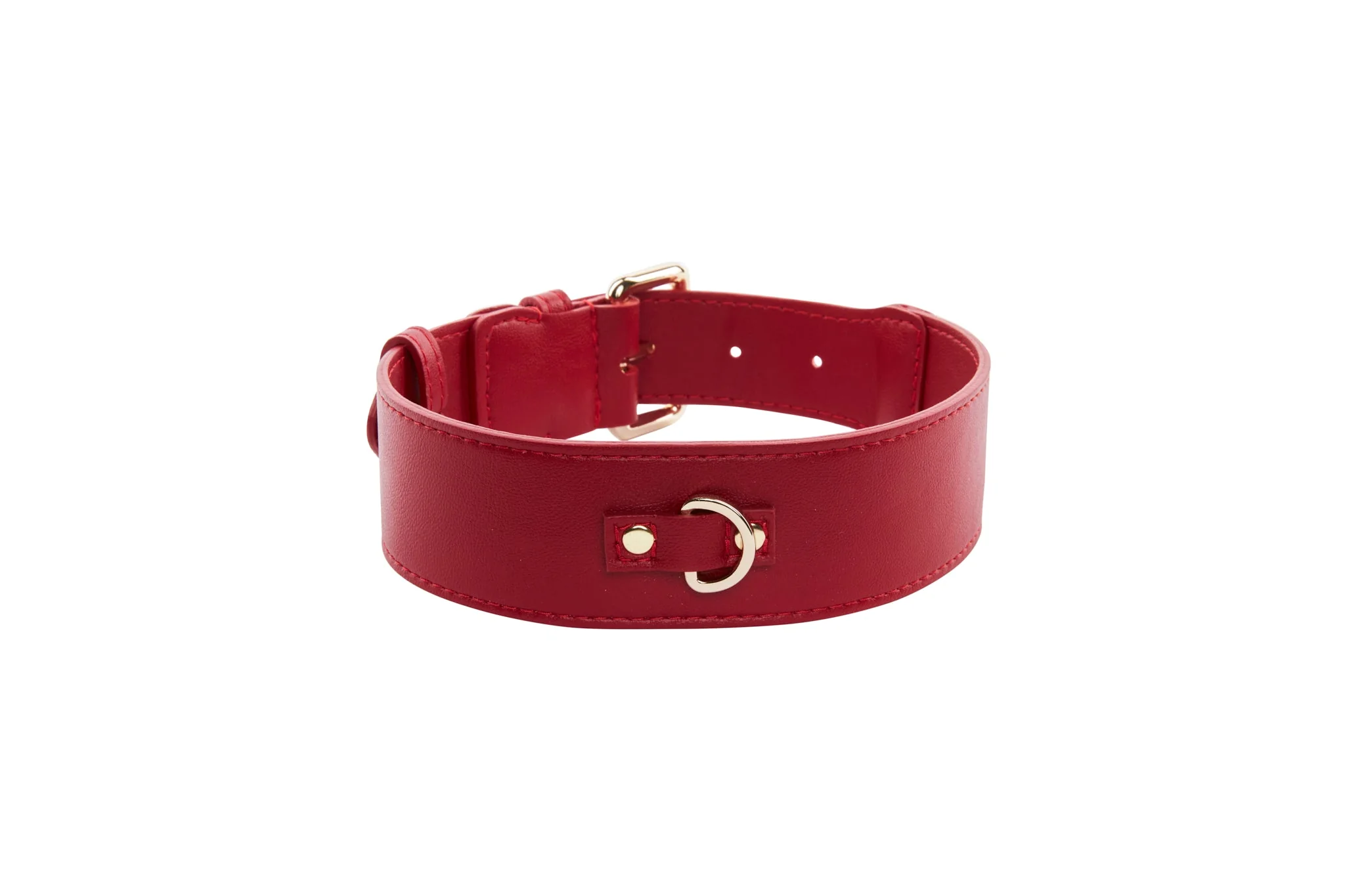 Red Vegan Leather Classic Collar - Image 3