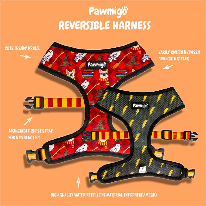 Red, White & Bark Reversible Harness - Image 10