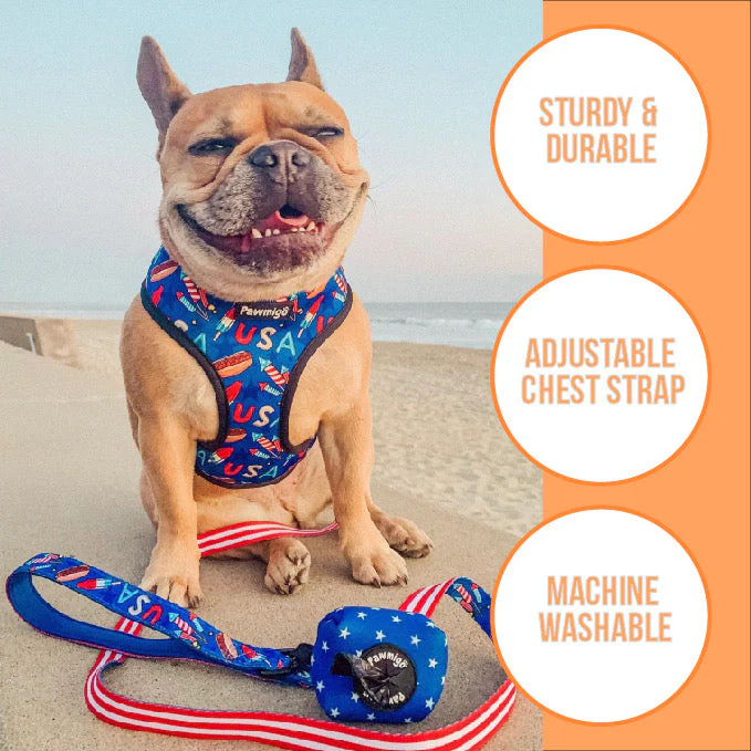 Red, White & Bark Reversible Harness - Image 9