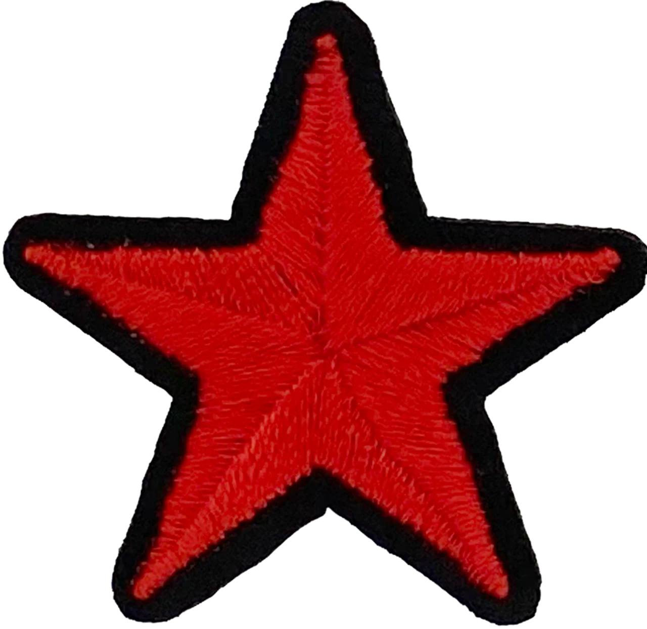 Red with Black Outline Star - Patch