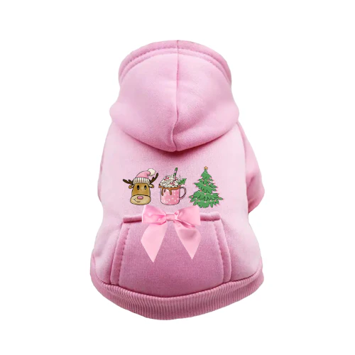 Reindeer Fun- Dog Hoodie - Image 2