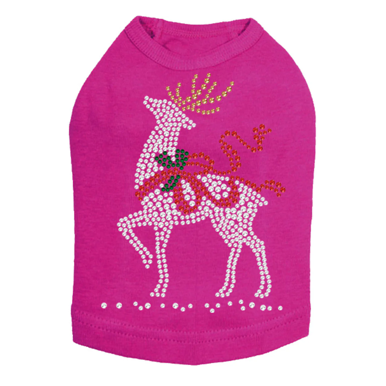 Reindeer with Red Bow - Dog Tank - Image 14